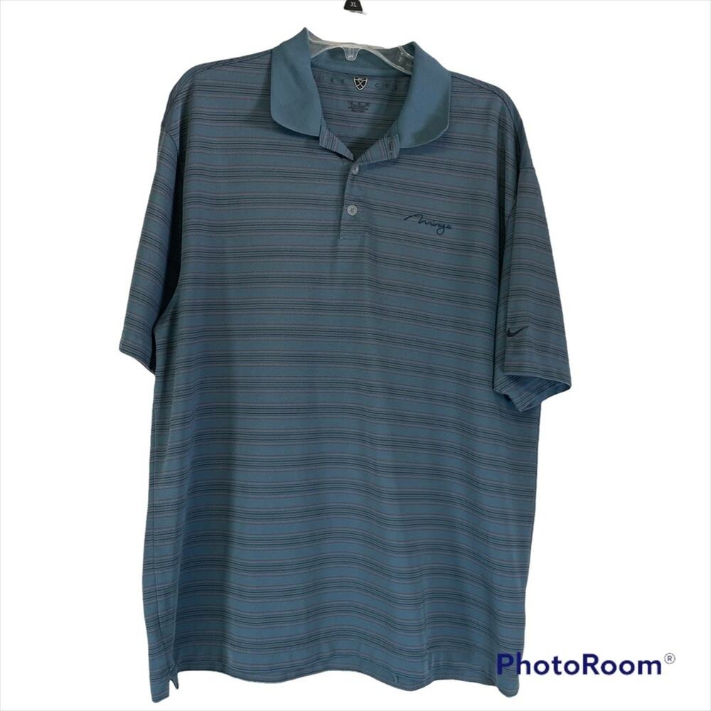 Nike Golf polo teal stripped
